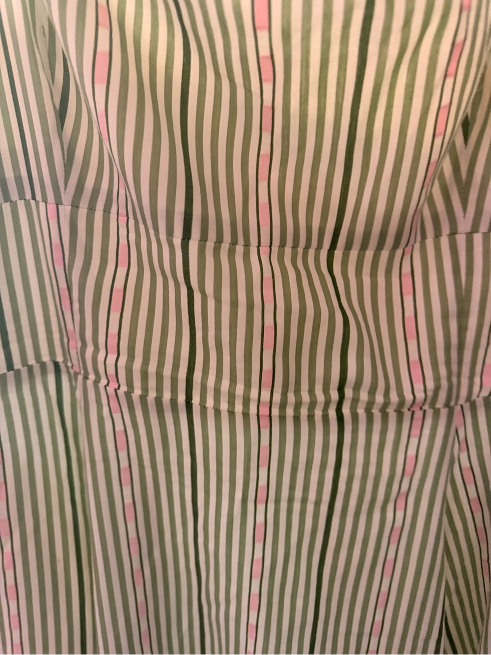 Hill House The Margot Dress in Green Jacquard Stripe - Picture 7 of 13